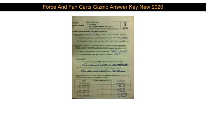 Fan cart physics gizmo answer