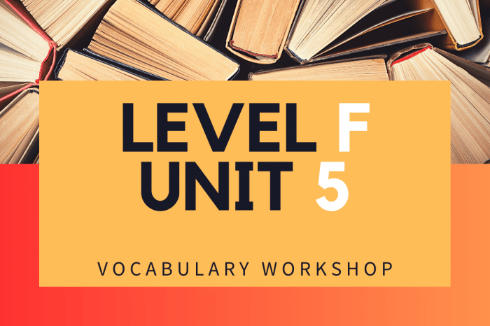 Vocabulary workshop answers level f unit 5