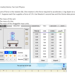 Fan cart physics gizmo answer